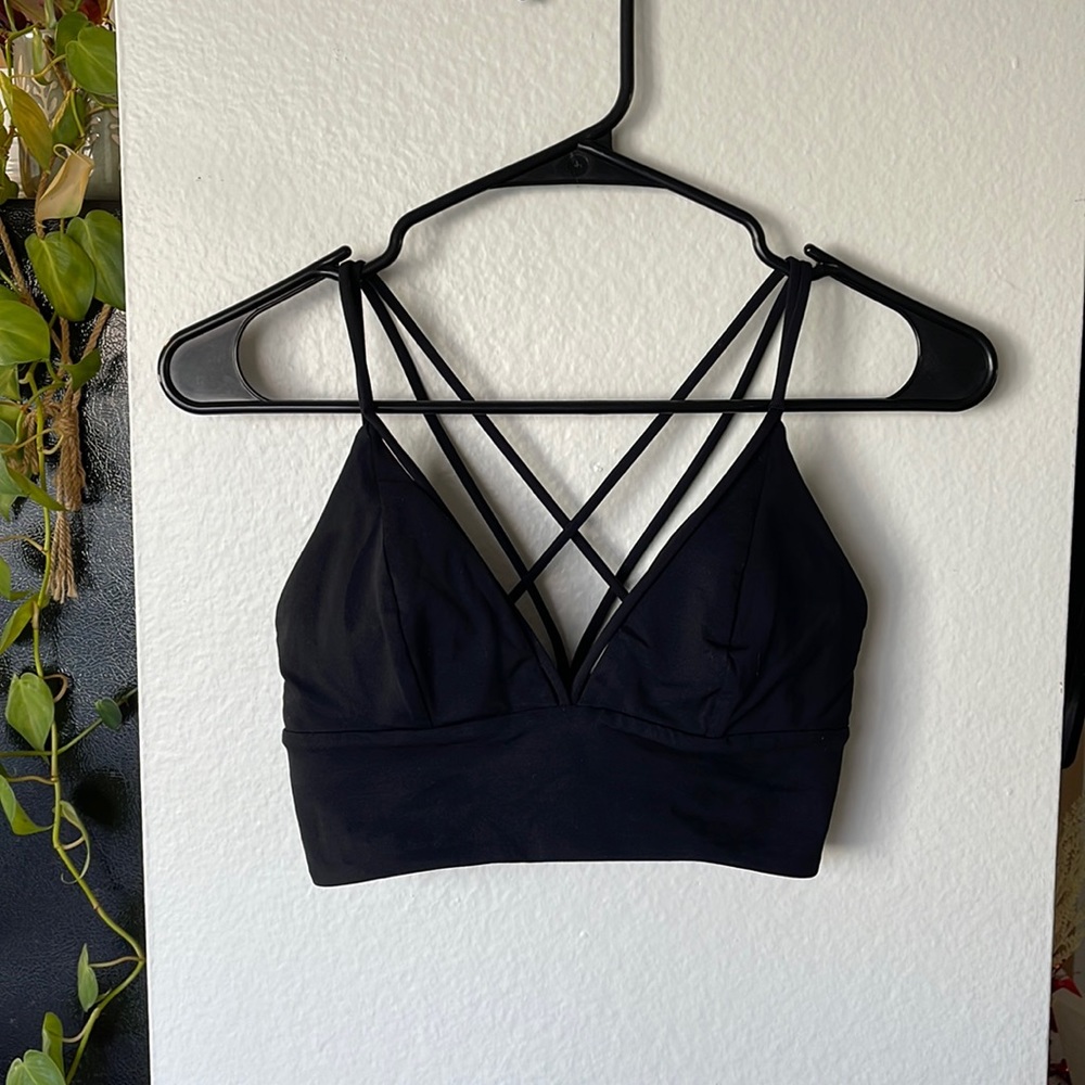 Lululemon Black Strappy Sports Bra